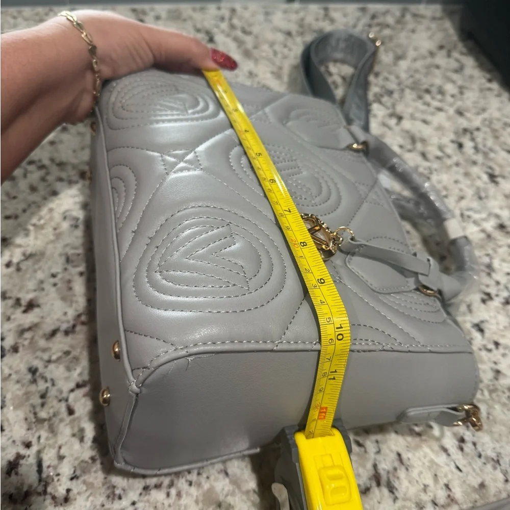 New VALENTINO ORLANDI TOTE BAG WITH PENDANT LIGHT GREY w/Guitar strap - Picture 2 of 14